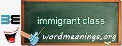 WordMeaning blackboard for immigrant class